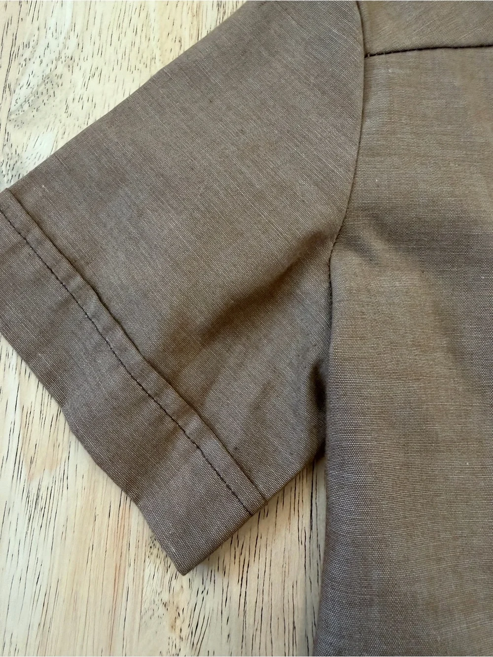 Brown Short-Sleeve Uniform Dress